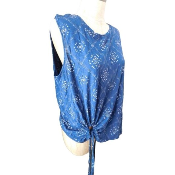 Lucky Brand Size XL Knit Tie Front Boho Casual Top - Picture 3 of 3